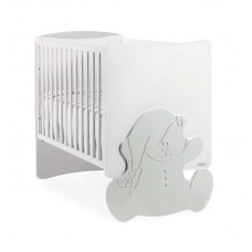 Cuna Kuma Blanco Mate Plata de Trama